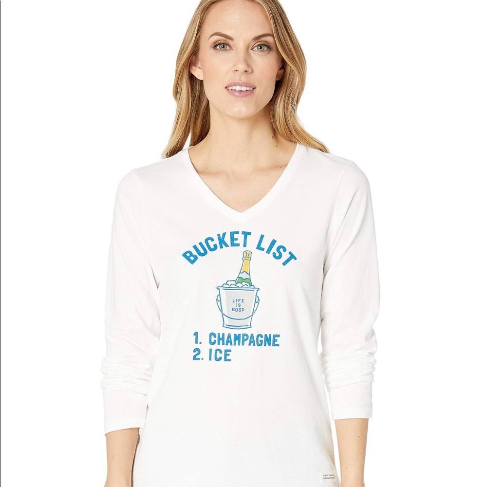 NWT Life is good bucket list long sleeve shirt